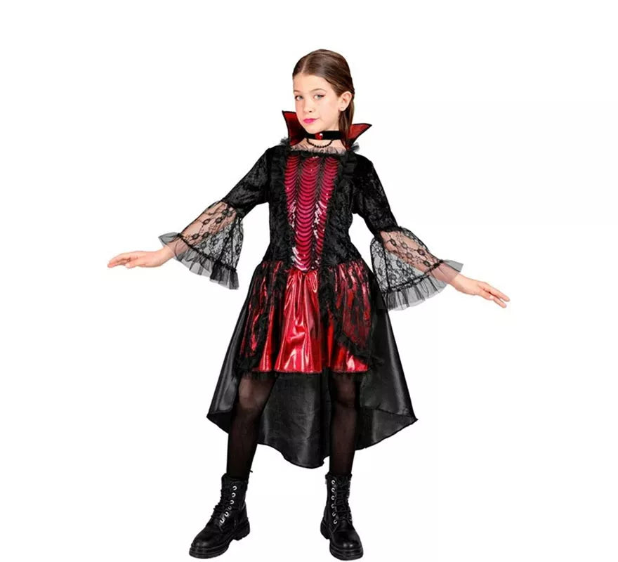 Disfraz de Vampiresa Elegante para niña
