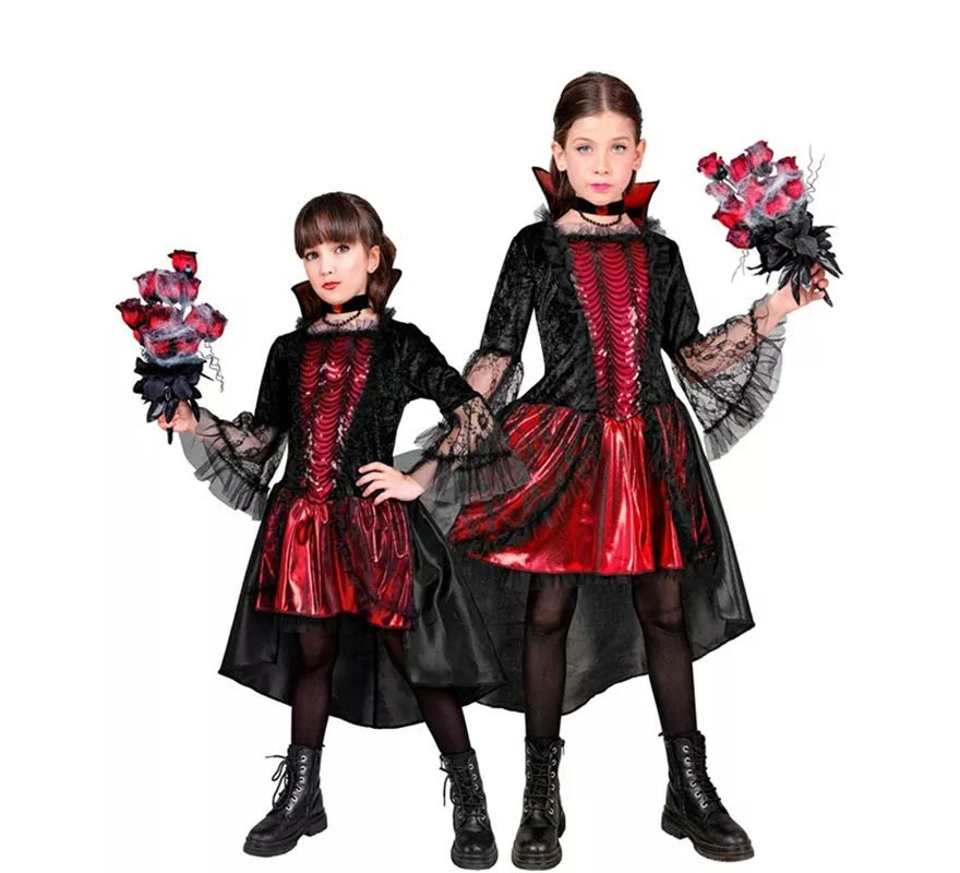Translation missing: fr.Disfraz de Vampiresa Elegante para niña