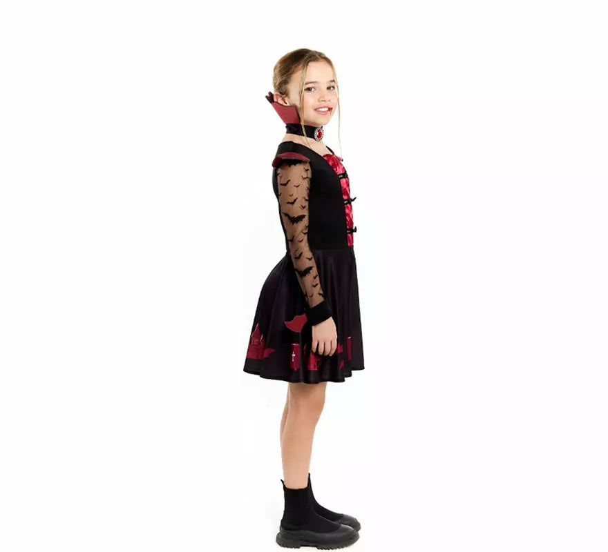 Translation missing: fr.Disfraz de Vampiresa Elegante para niña