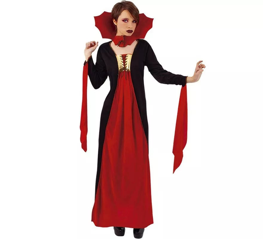 Translation missing: fr.Disfraz de Vampiresa Gótica Roja para mujer