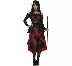 Costume de vampire gothique steampunk pour femme