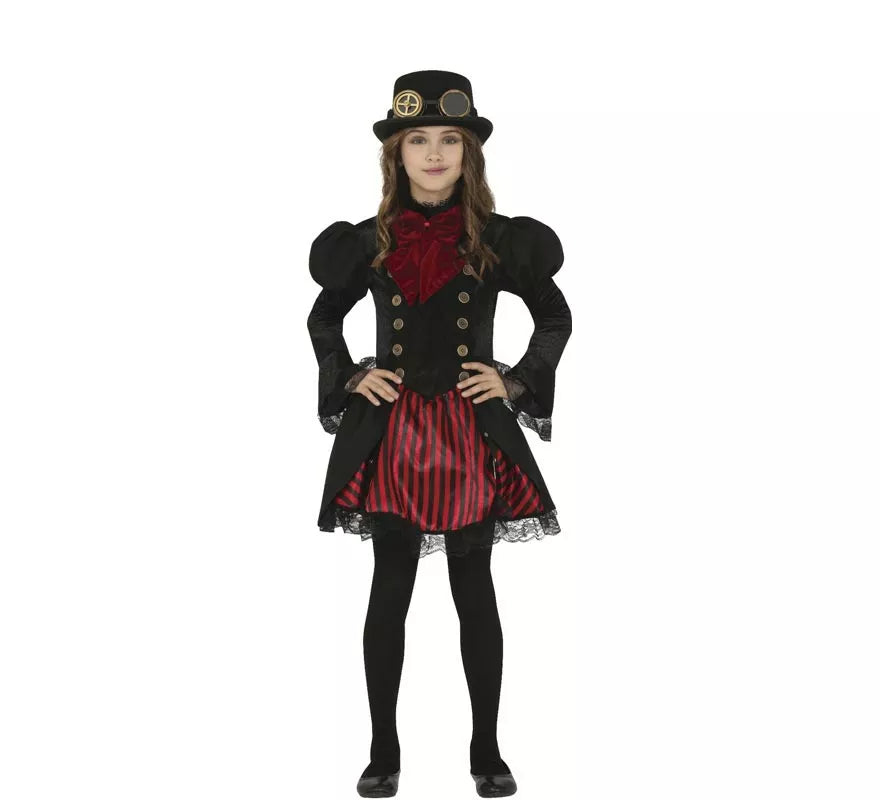 Translation missing: fr.Disfraz de Vampiresa Gótica Steampunk para niña