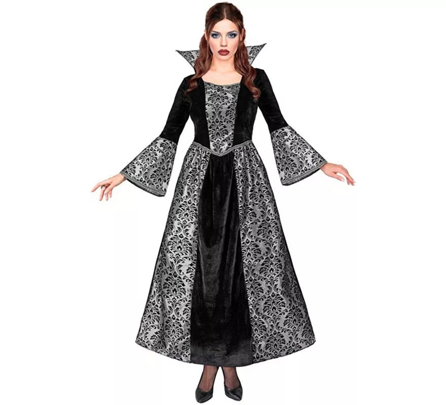 Translation missing: fr.Disfraz de Vampiresa gris y negra para mujer