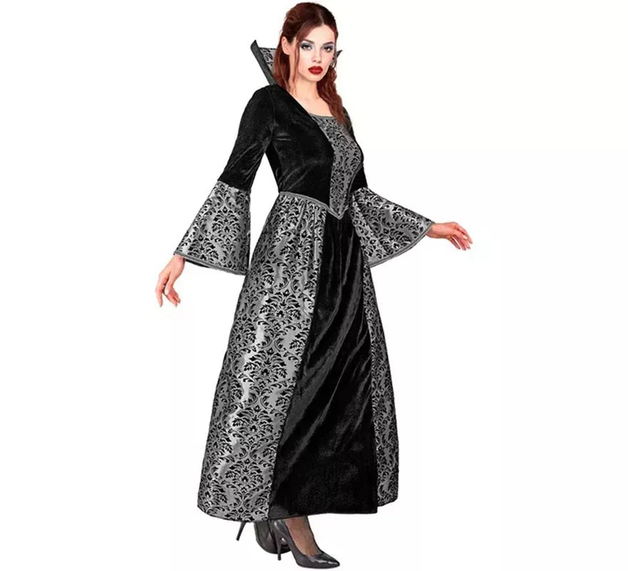 Translation missing: fr.Disfraz de Vampiresa gris y negra para mujer