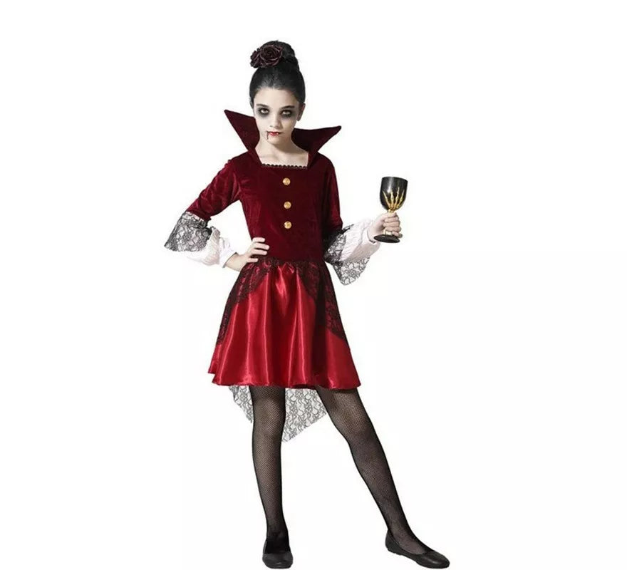 Translation missing: fr.Disfraz de Vampiresa Roja para niña