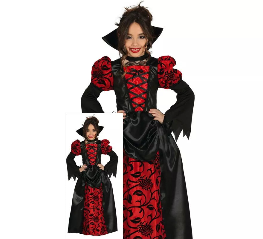 Translation missing: fr.Disfraz de Vampiresa Roja para niña