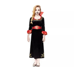 Déguisement de vampire rouge et noir fille