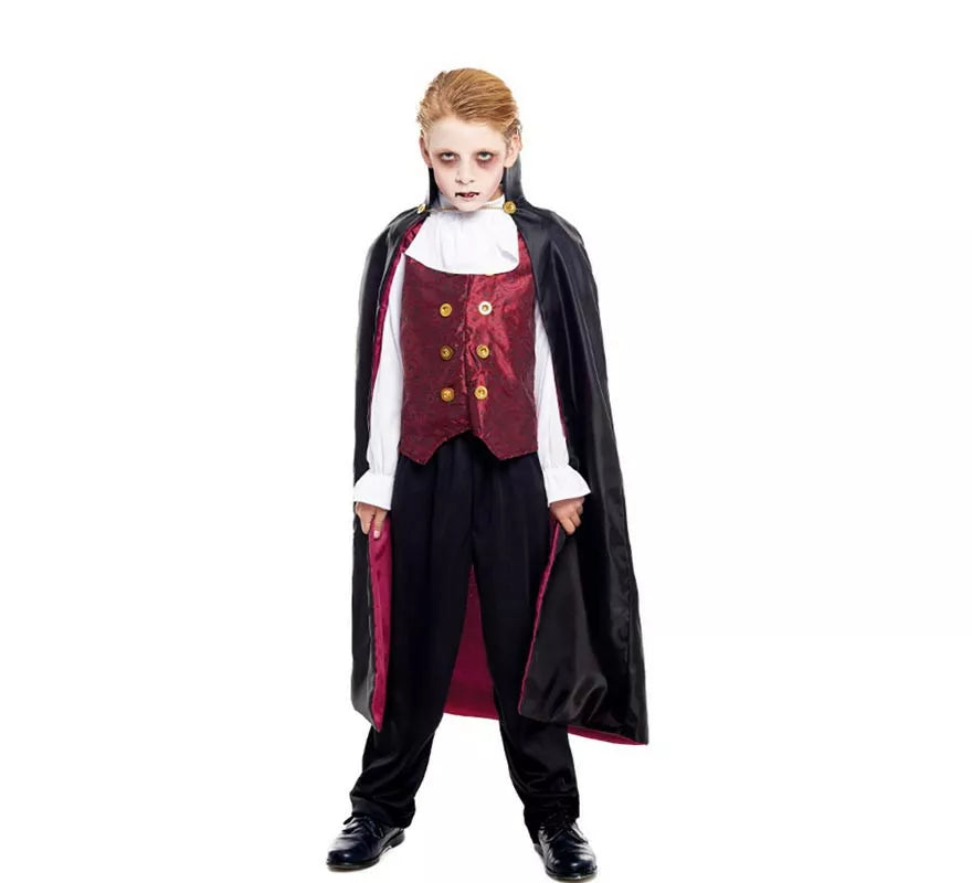 Translation missing: fr.Disfraz de Vampiro Clásico Capa larga para niño