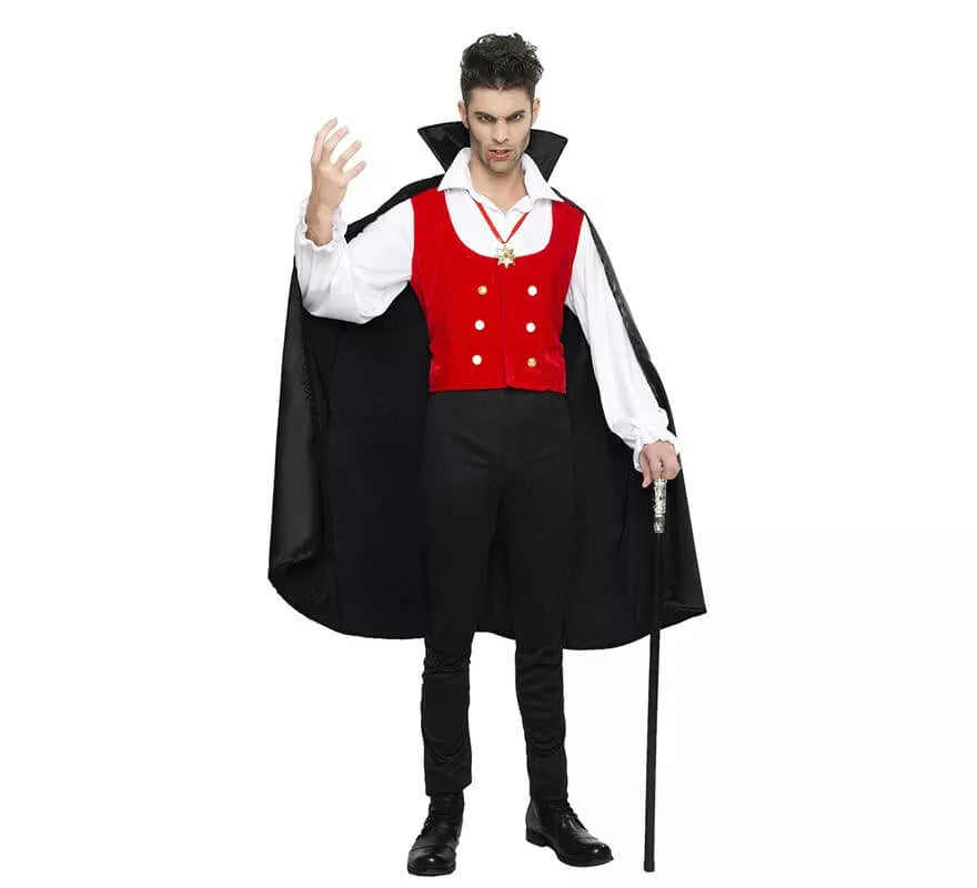 Translation missing: fr.Disfraz de Vampiro con capa para hombre