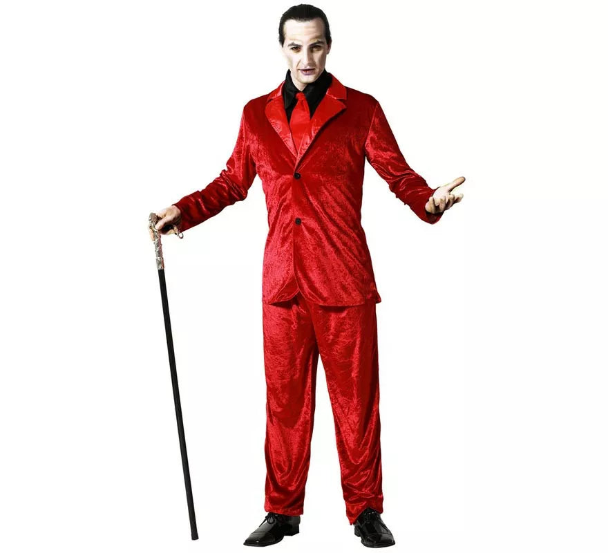 Translation missing: fr.Disfraz de Vampiro Elegante Rojo para hombre