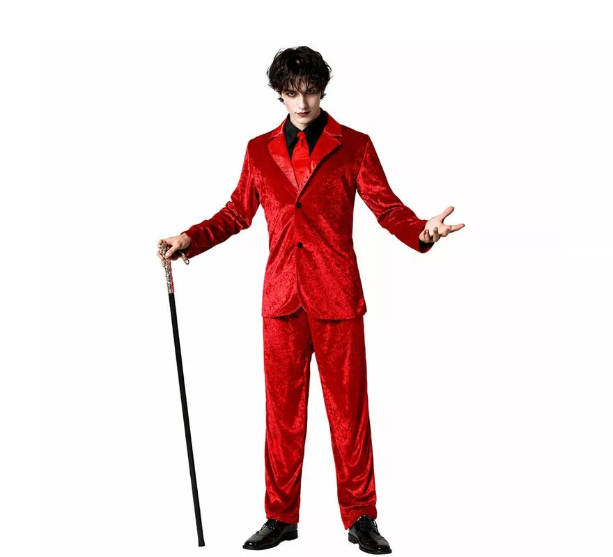 Translation missing: fr.Disfraz de Vampiro Elegante Rojo para hombre