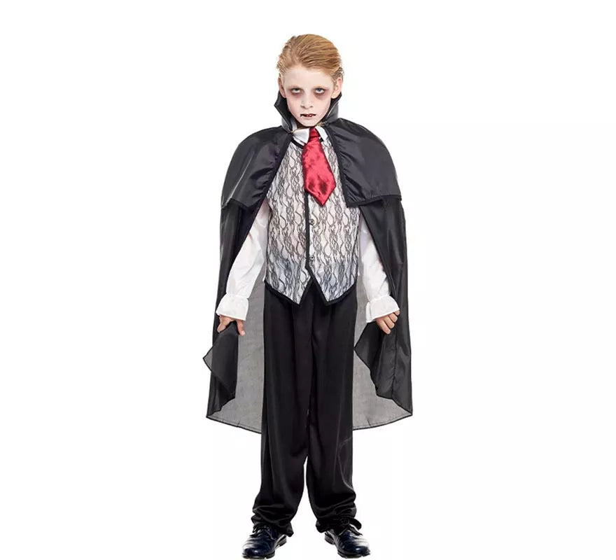 Translation missing: fr.Disfraz de Vampiro Negro para niño