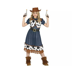 Déguisement de cow-girl avec robe imprimée pour fille