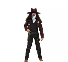 Costume noir pour les filles Bourgogne Cowgirl