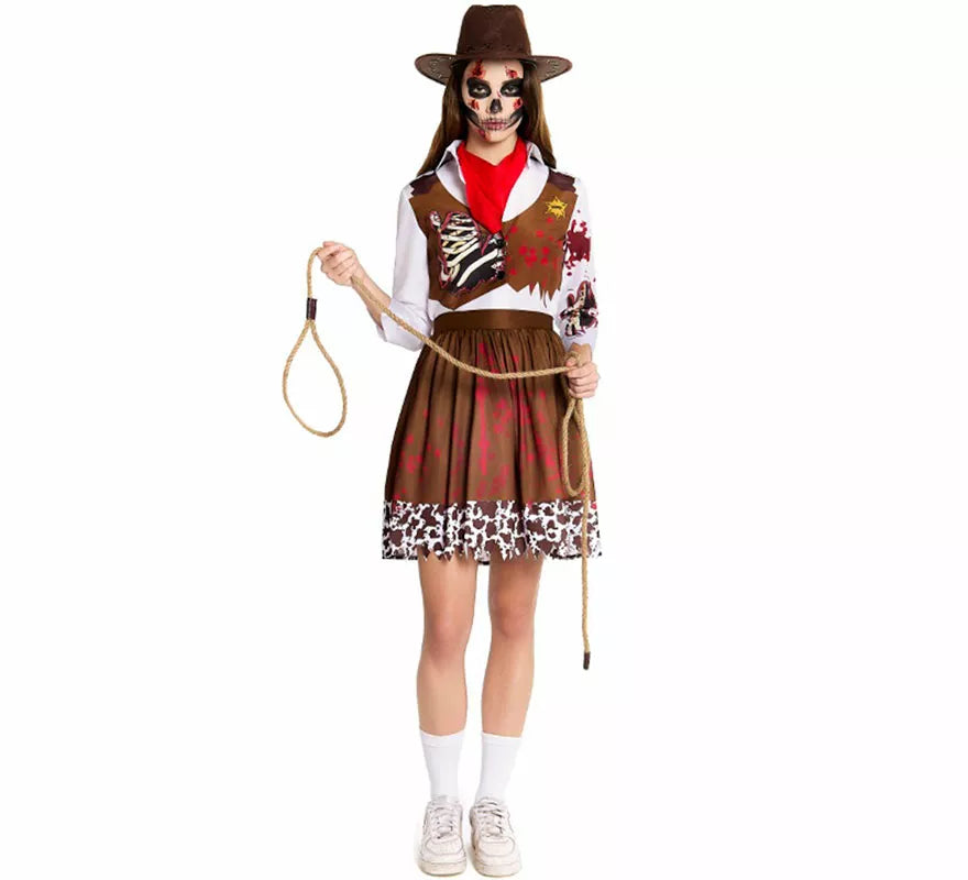 Translation missing: fr.Disfraz de Vaquera Zombie para mujer