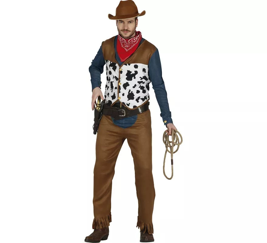 Disfraz de Vaquero Clásico con chaleco para hombre