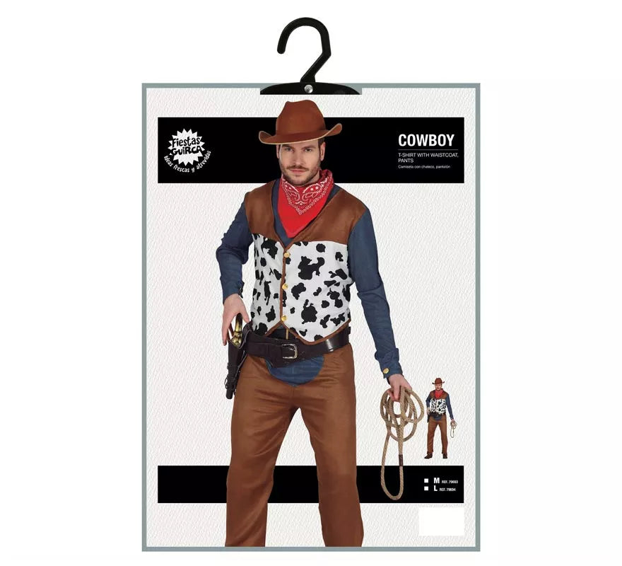 Translation missing: fr.Disfraz de Vaquero Clásico con chaleco para hombre