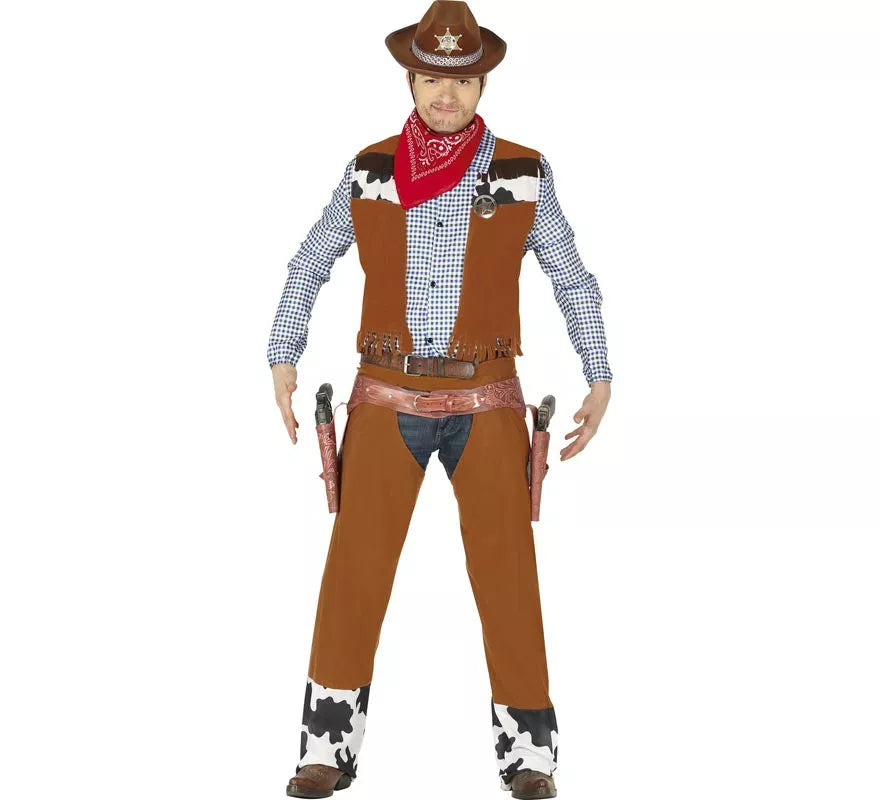 Translation missing: es.Disfraz de Vaquero con Chaleco para hombre