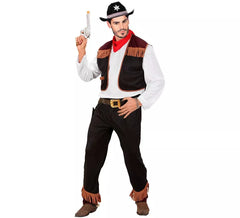 Déguisement de cowboy avec gilet pour homme
