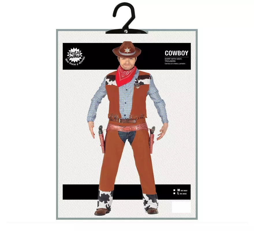 Translation missing: es.Disfraz de Vaquero con Chaleco para hombre