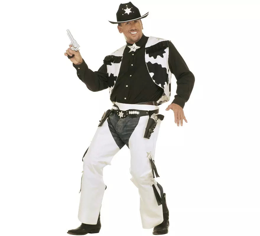 Translation missing: fr.Disfraz de Vaquero de Rodeo blanco para hombre