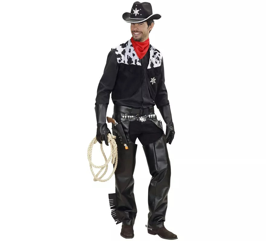 Translation missing: fr.Disfraz de Vaquero Rodeo negro para hombre