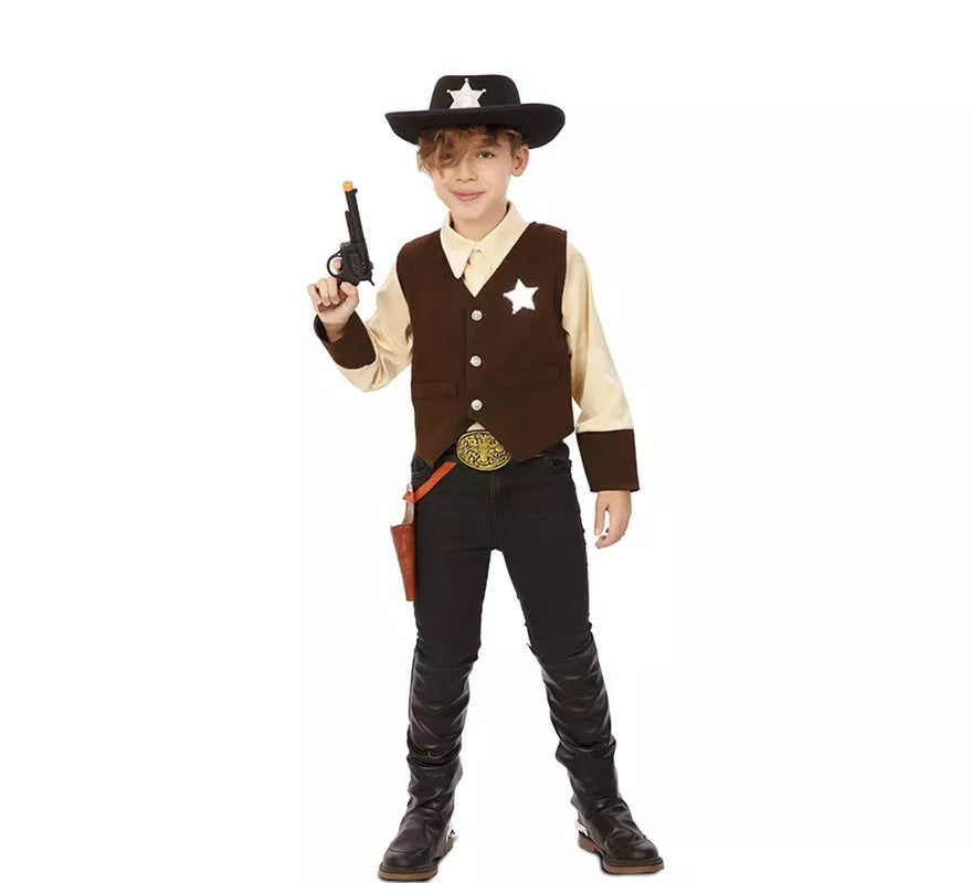 Translation missing: fr.Disfraz de Vaquero Sheriff marrón para niño