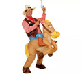 Disfraz de Vaquero sobre Caballo Hinchable para adulto