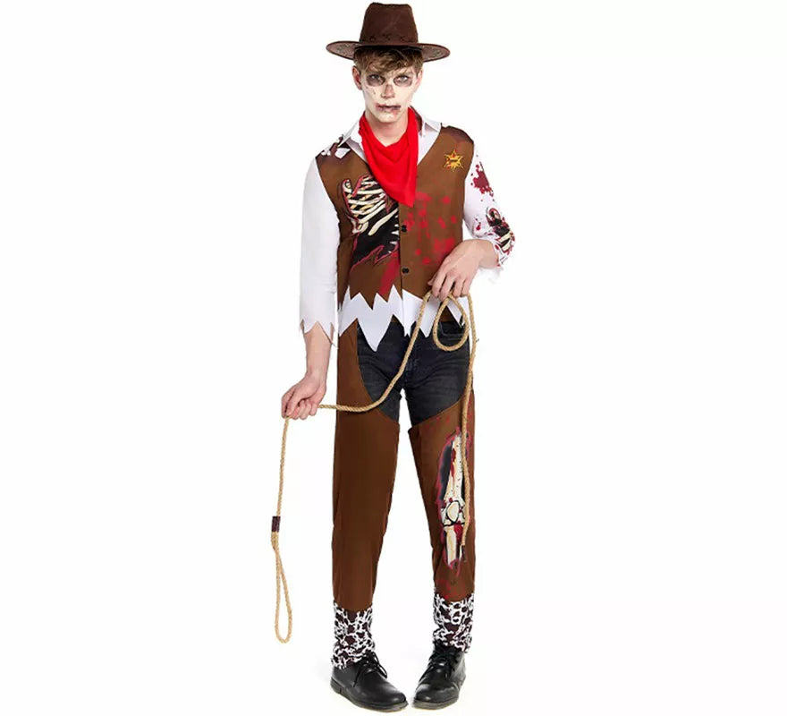 Translation missing: fr.Disfraz de Vaquero Zombie para hombre