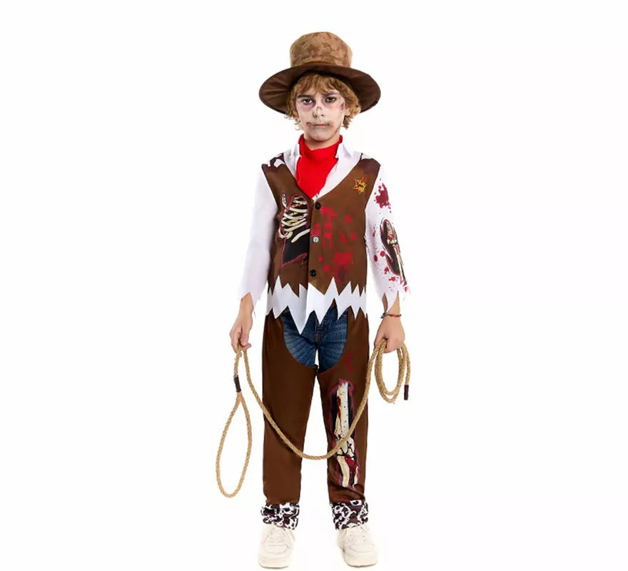 Translation missing: fr.Disfraz de Vaquero Zombie para niño