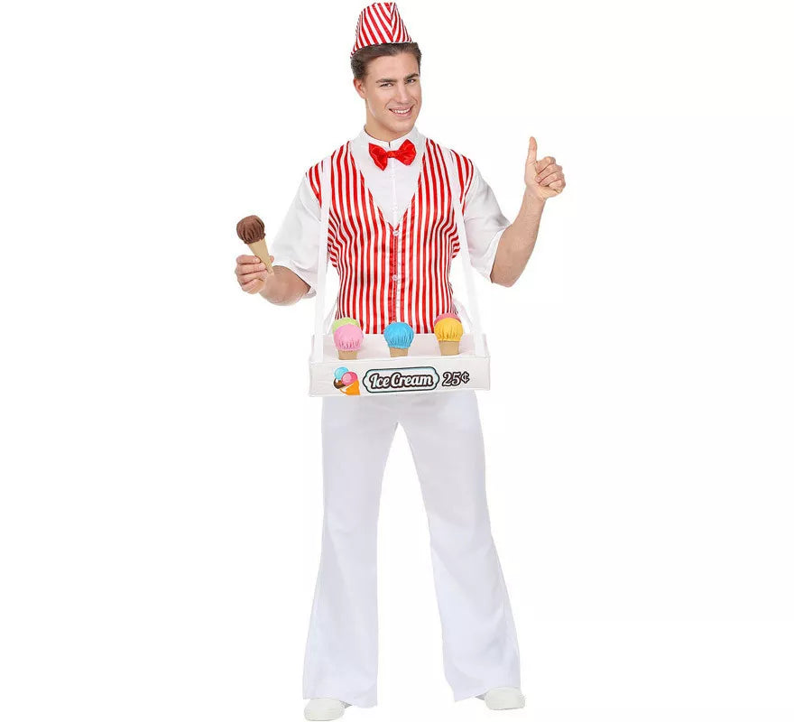 Disfraz de Vendedor de Helados Tradicional para hombre