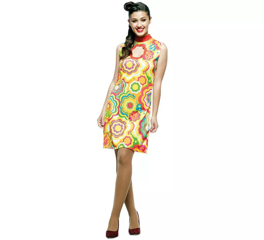 Translation missing: fr.Disfraz de Vestido Chupa Chups Chica Yé-Yé para mujer