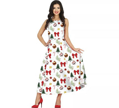 Déguisement longue robe blanche de Noël femme