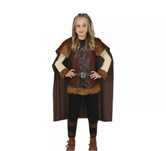Déguisement Viking marron fille
