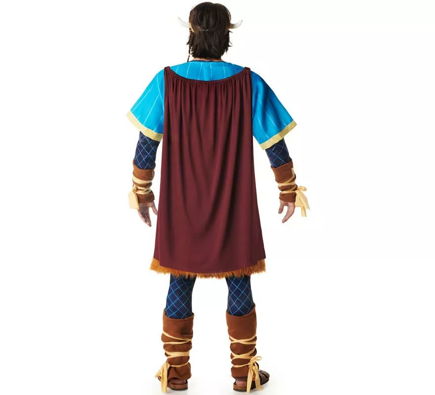 Translation missing: es.Disfraz de Vikingo azul con Capa para hombre