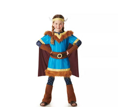Costume de Viking bleu avec cape pour enfant