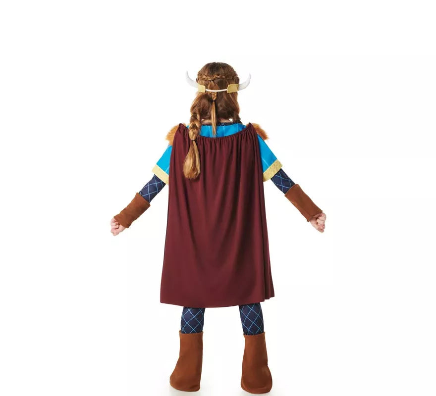 Translation missing: fr.Disfraz de Vikingo azul con Capa para niños