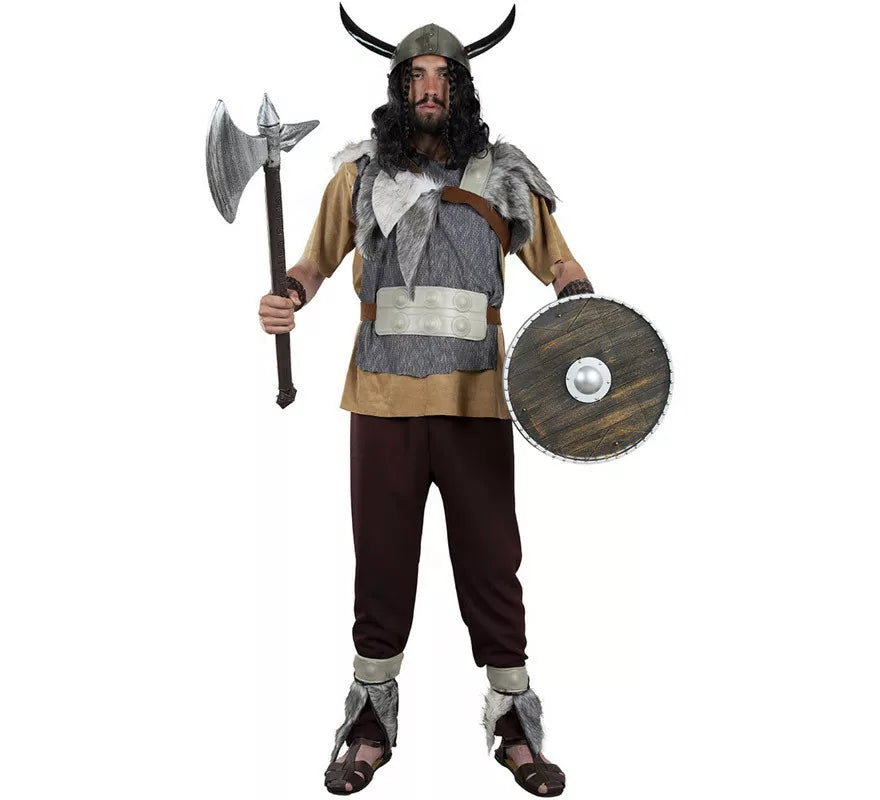 Translation missing: es.Disfraz de Vikingo Gris para hombre