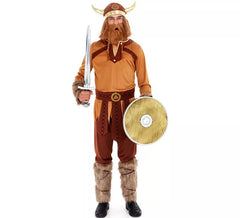 Déguisement guerrier viking marron homme