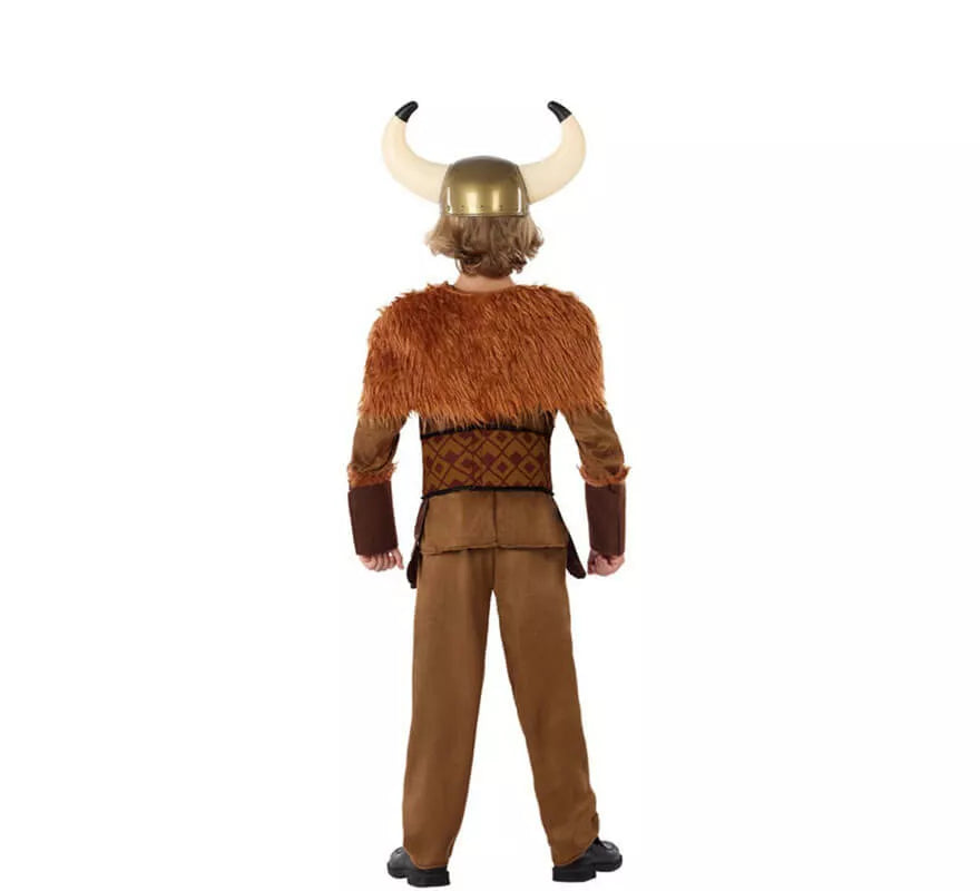 Disfraz de Vikingo Marrón para niño