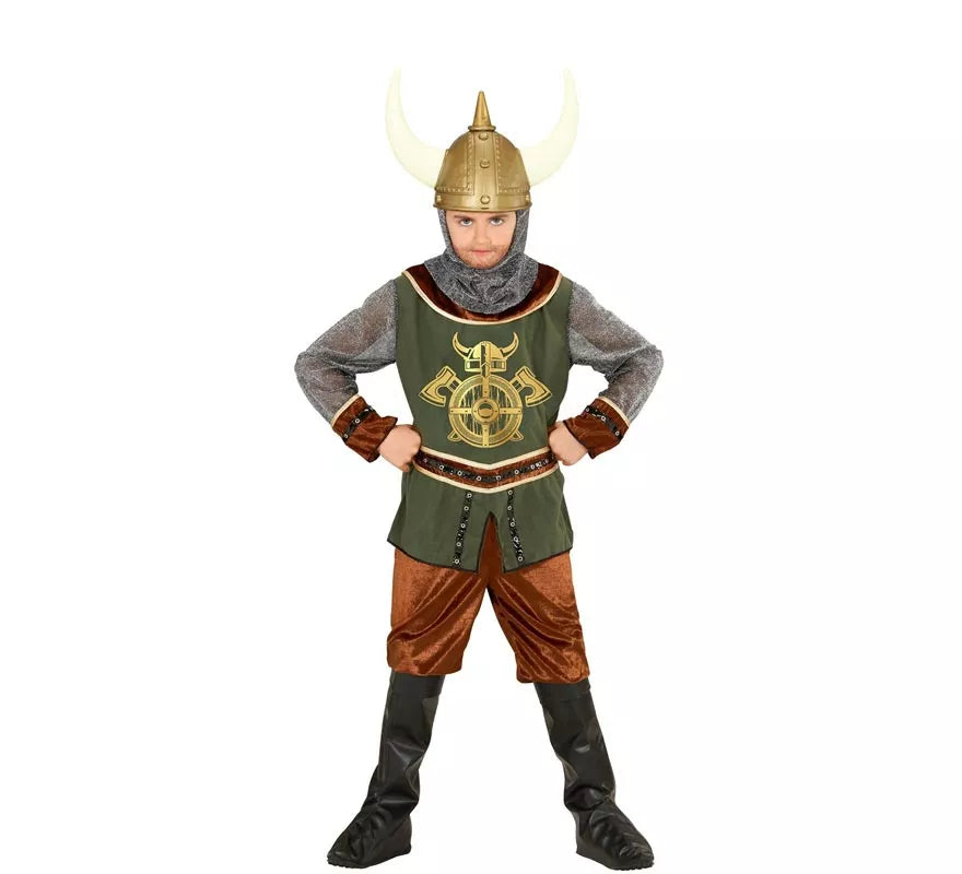 Translation missing: fr.Disfraz de Vikingo verde para niño