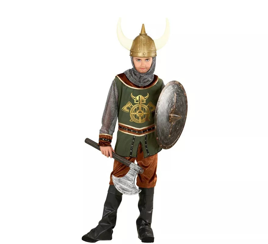 Translation missing: fr.Disfraz de Vikingo verde para niño