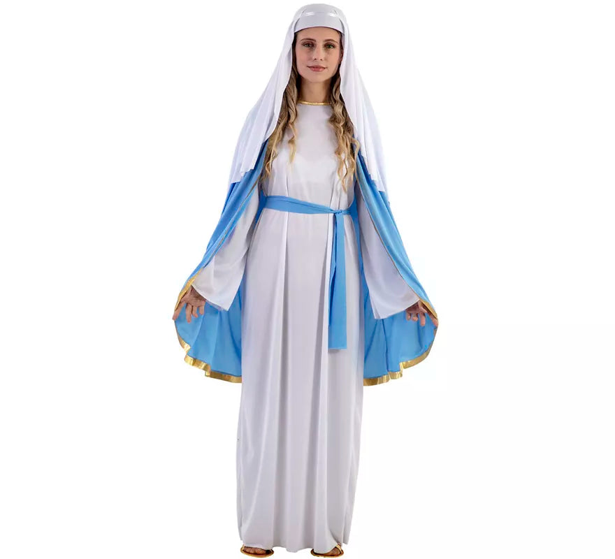 Disfraz de Virgen María con capa para mujer