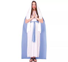 Déguisement Vierge Marie avec tunique et voile femme