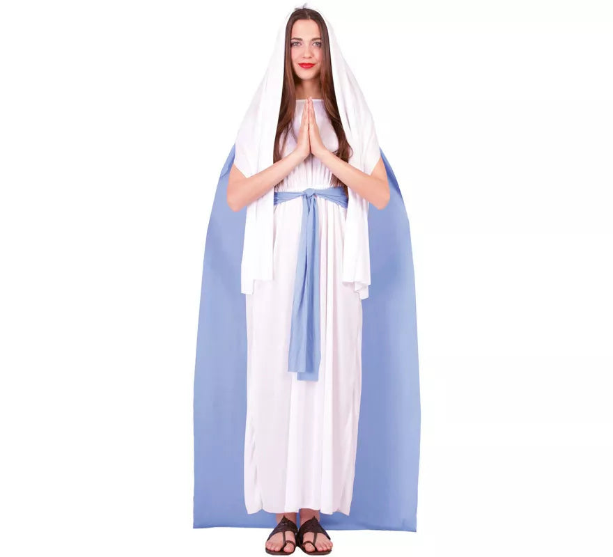 Translation missing: fr.Disfraz de Virgen María con túnica y velo para mujer