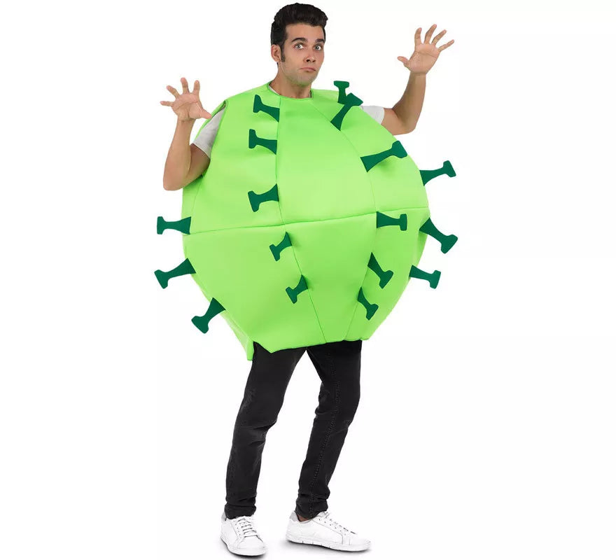 Translation missing: fr.Disfraz de Virus Verde Contagioso para adulto