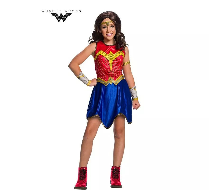 Translation missing: fr.Disfraz de Wonder Woman Dc clásica con diadema para niña