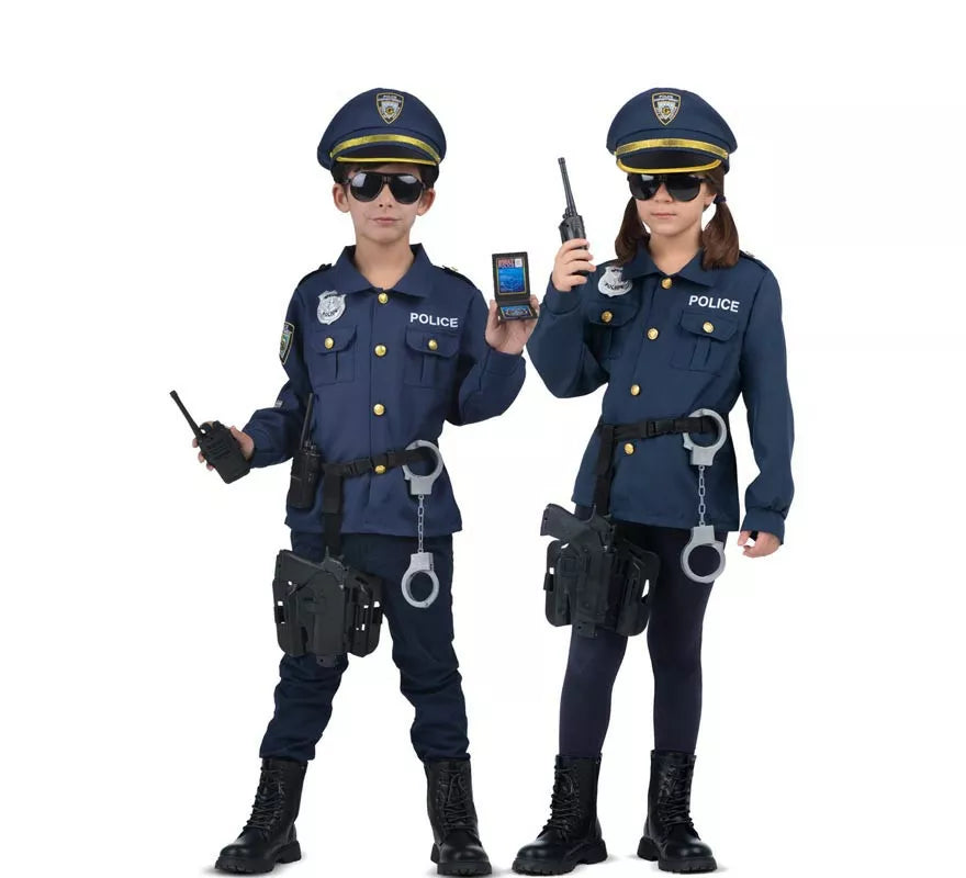 Translation missing: fr.Disfraz de Yo Quiero Ser Policía con walkie-talkie para niños