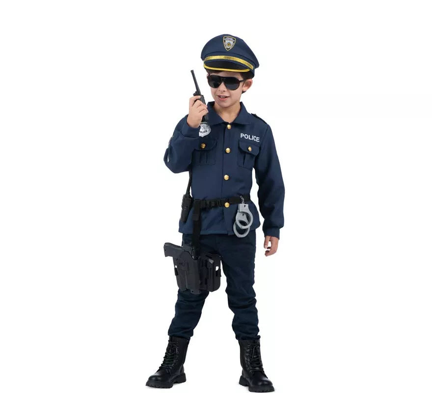Translation missing: fr.Disfraz de Yo Quiero Ser Policía con walkie-talkie para niños