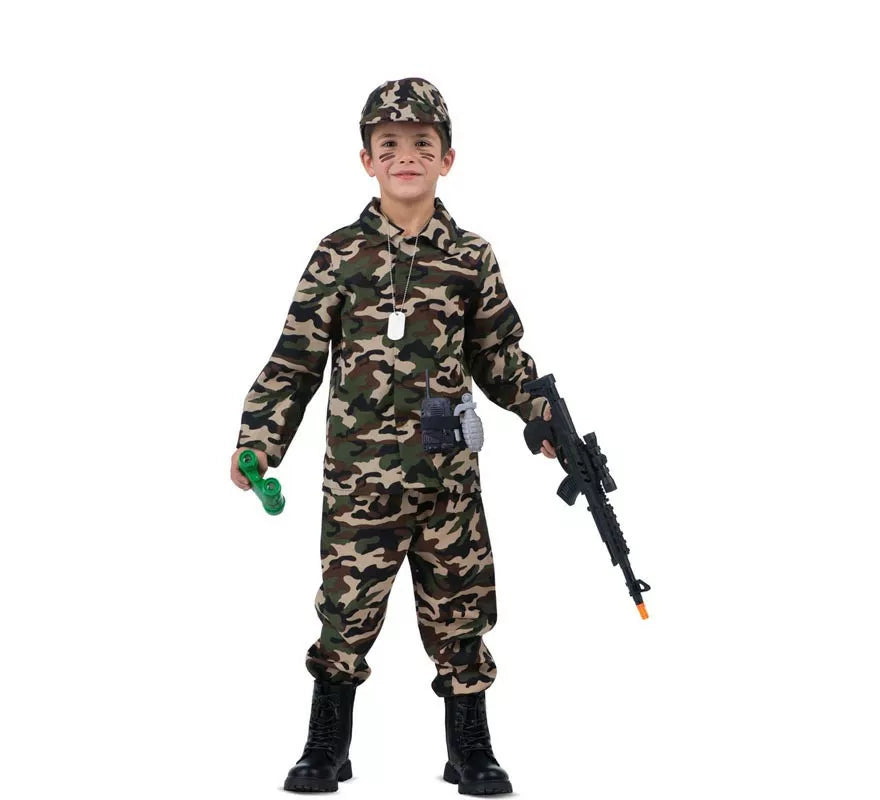 Translation missing: fr.Disfraz de Yo Quiero Ser Soldado con walkie-talkie para niños